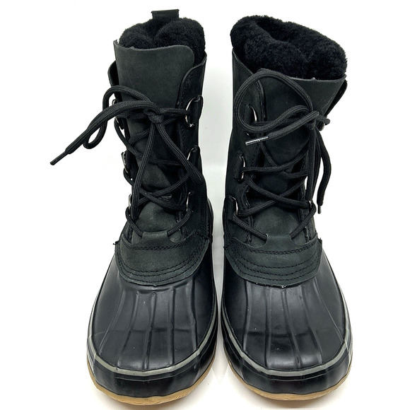 Kamik Damsel Boots Women’s Suede Winter Faux Fur Size 8 Black Lace Up - Picture 2 of 7